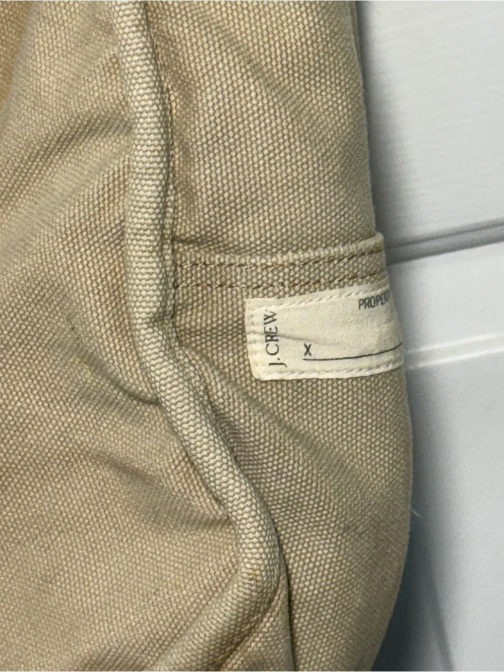 J. Crew Canvas Tote in Beige